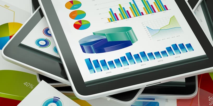 Graphs of financial data